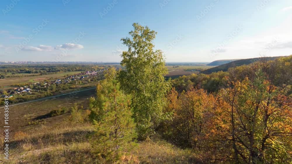 Panoramic shot of Russian nature from a hill Panoramic shot of Russian nature from a hill