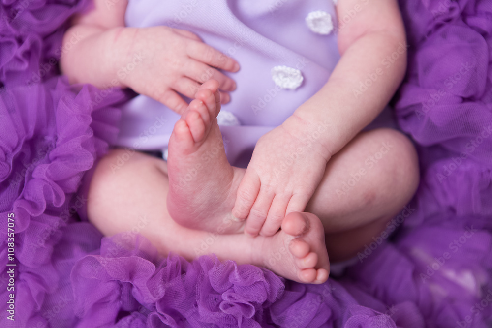 The feet of a newborn baby The feet of a newborn baby