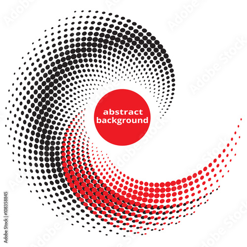 abstract background, halftone effect red and black points