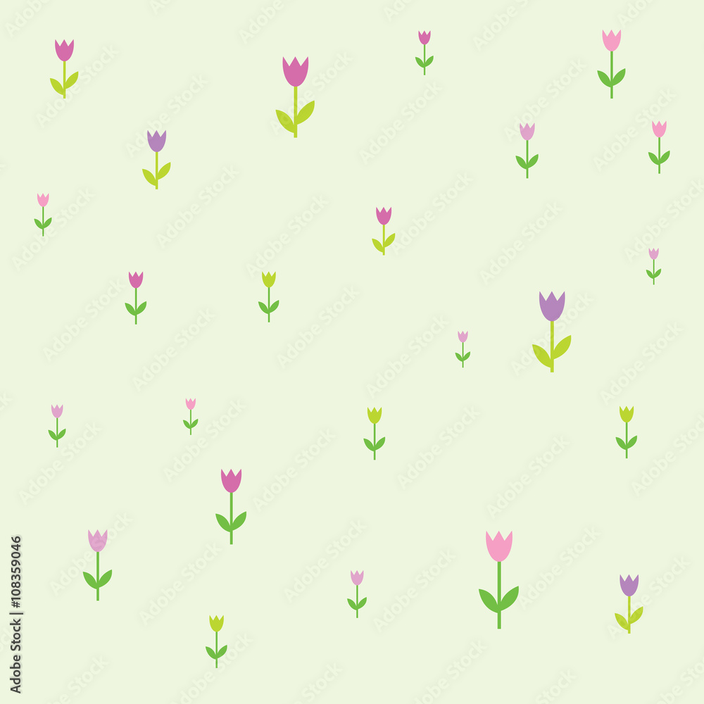Flowers - seamless pattern