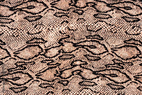 texture of print fabric striped snake leather