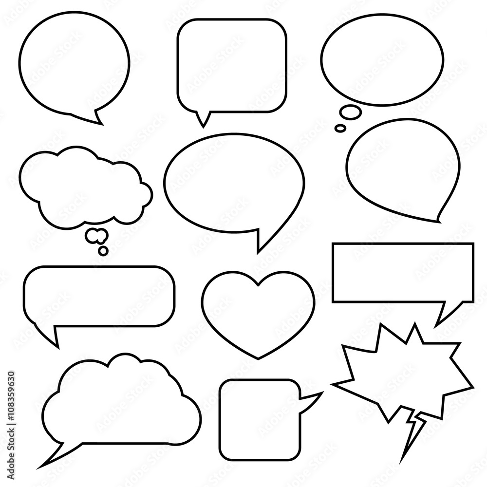 Set of speech bubbles Set of speech bubbles