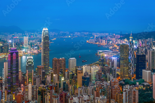 Photography Modern city, Hong Kong, China.