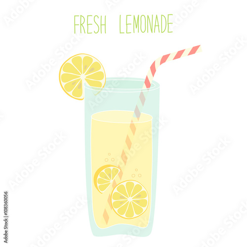 Cute vintage card Fresh Lemonade for your decoration