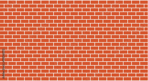 Vector red brick wall