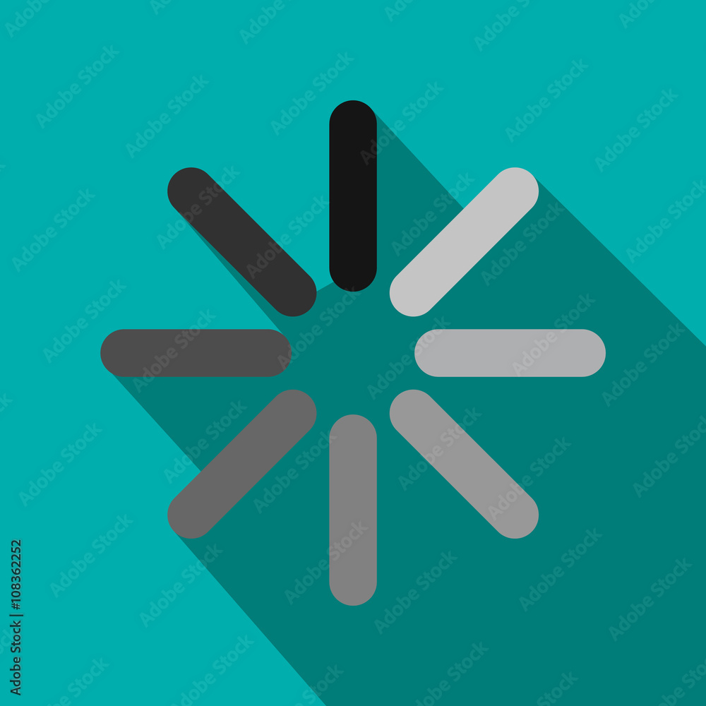 Loading circle sign icon in flat style Loading circle sign icon in flat style