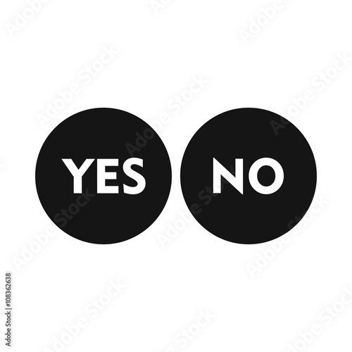 Yes and No icon, simple style 