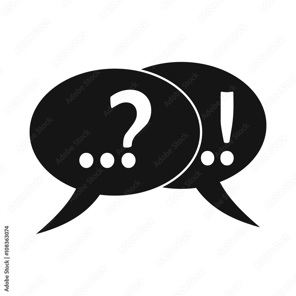 Speech bubbles with question and exclamation mark Speech bubbles with question and exclamation mark