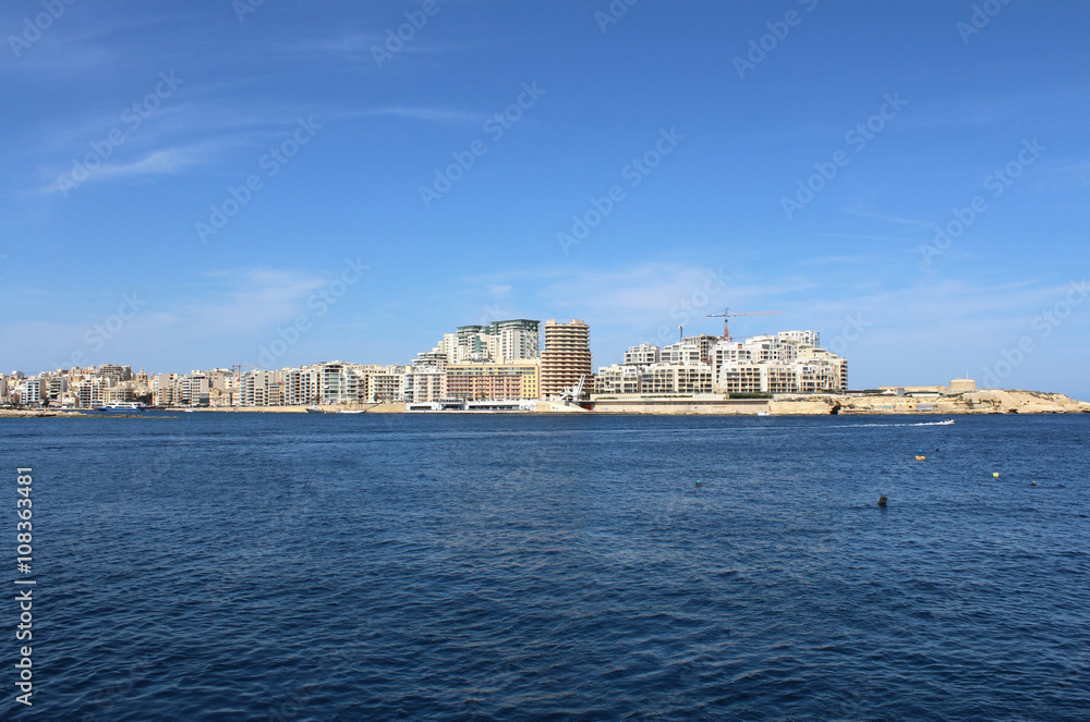 Sliema, Promenade, Mediterranean Sea, Republic of Malta
