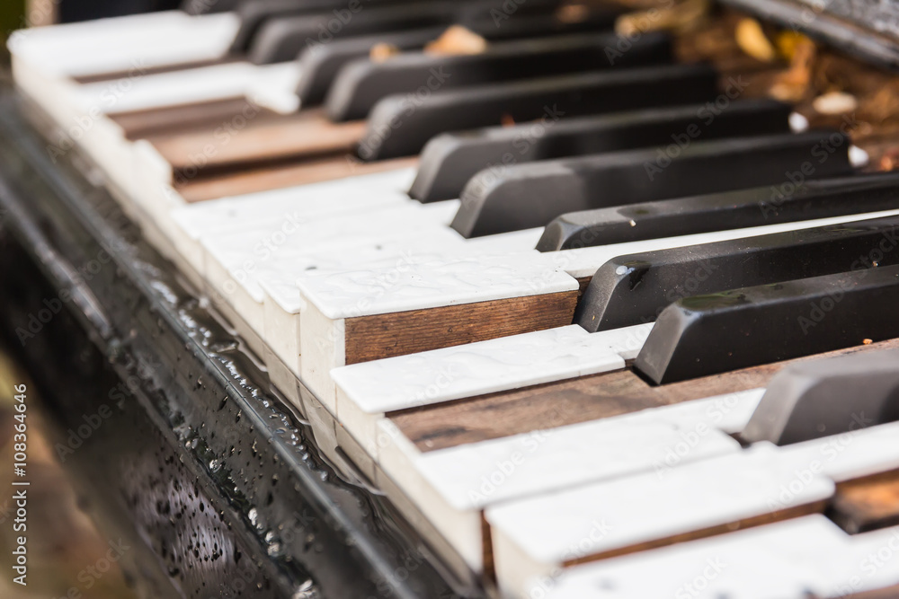 Broken Old Piano Keys