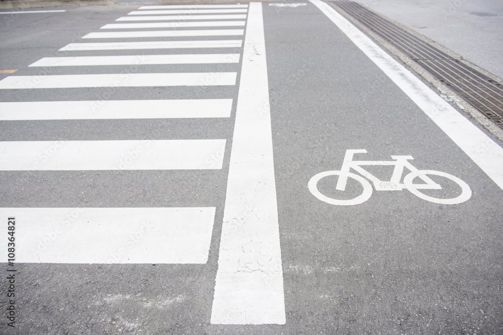 Fototapeta premium bike lane on the road