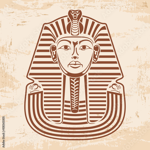 Canvas Print Egyptian Pharaoh's mask.