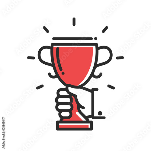 Champion cup award single icon