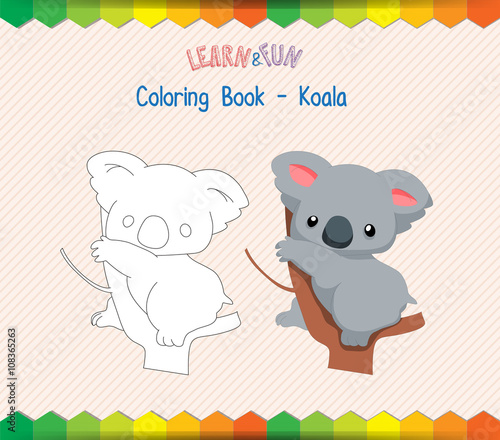 Koala coloring book educational game