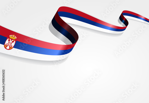 Serbian flag background. Vector illustration. photo