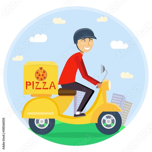 Pizza or food delivery concept
