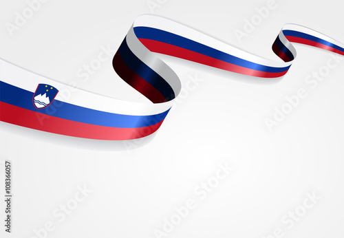 Slovenian flag background. Vector illustration.