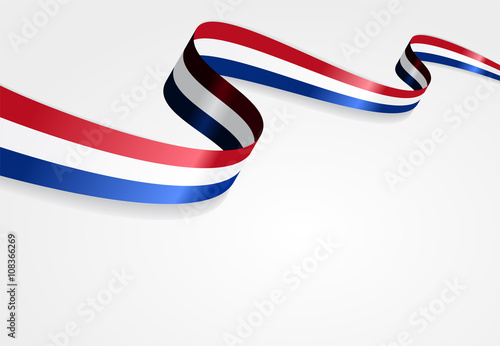 Dutch flag background. Vector illustration.