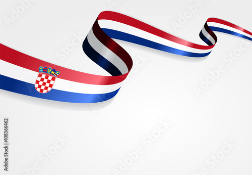 Croatian flag background. Vector illustration. photo