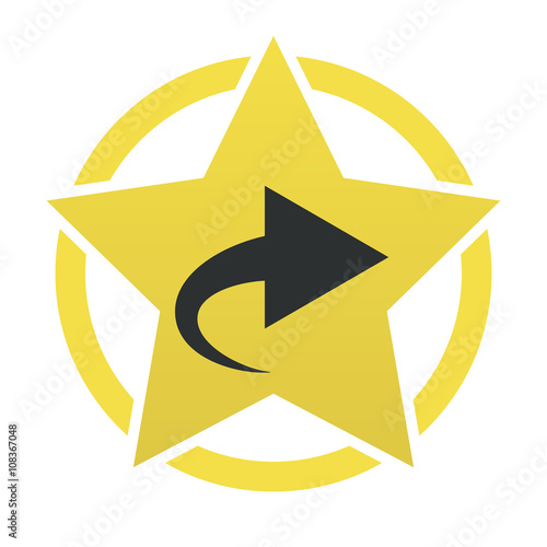 Icona Freccia Avanti - Stella nel Cerchio