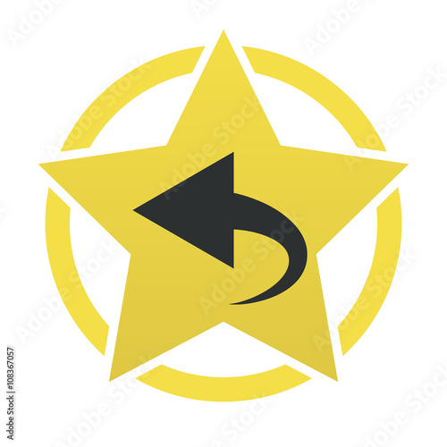 Icona Freccia Indietro - Stella nel Cerchio