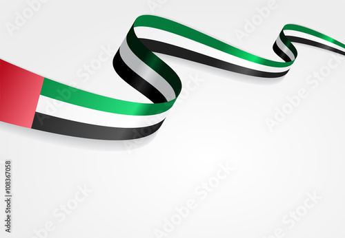 United Arab Emirates flag background. Vector illustration.