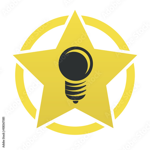 Icona Lampadina - Stella nel Cerchio