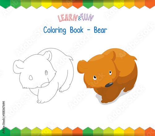 Bear coloring book educational game