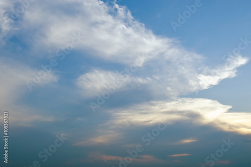 Clear blue sky with white cloud