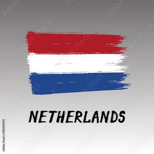 Flag Of Netherlands - Grunge