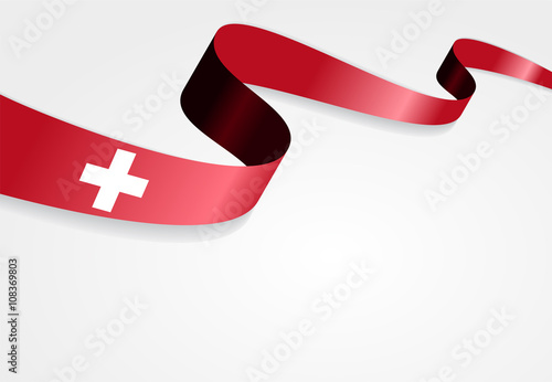Swiss flag background. Vector illustration.