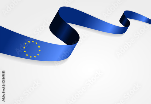 European Union flag background. Vector illustration.
