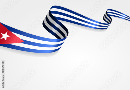 Cuban flag background. Vector illustration.
