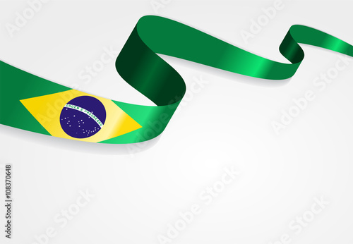 Brazilian flag background. Vector illustration.