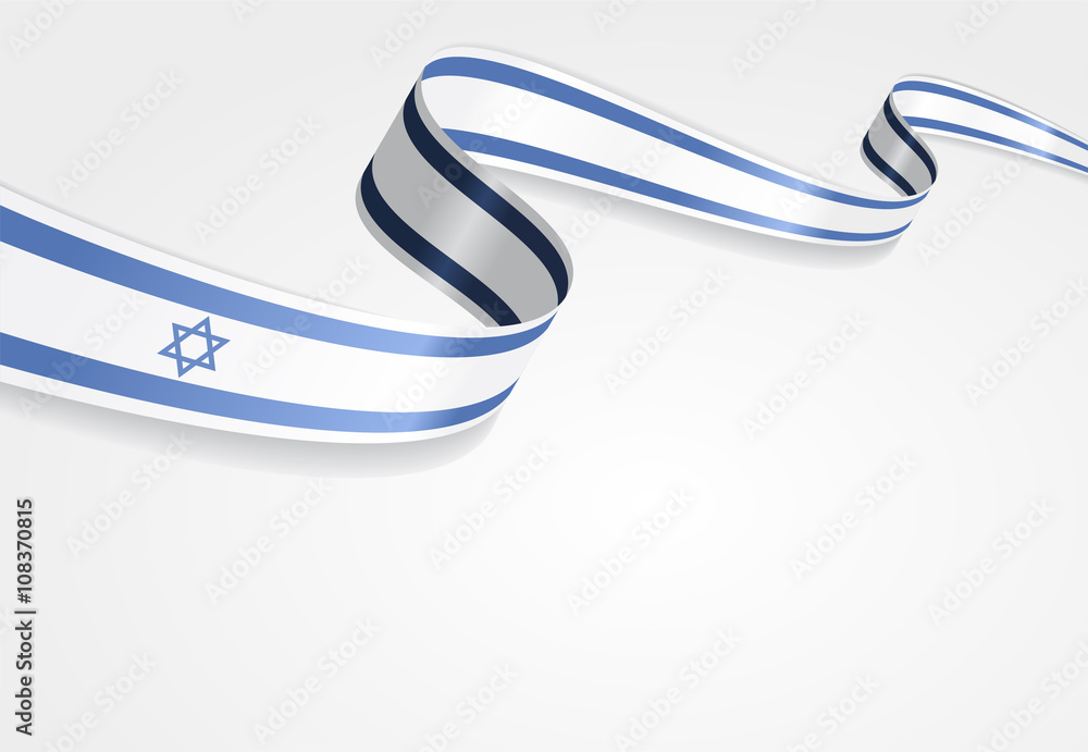 Fotografia Israeli flag background. Vector illustration.
