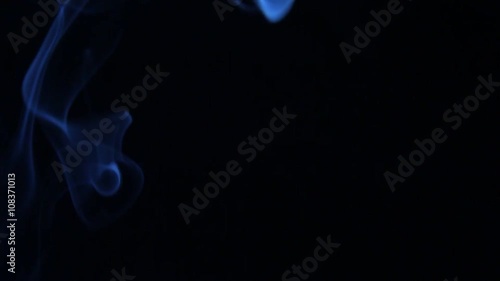 Blue white smoke on a black background, a series of film clips, composition №16, also see other in my portfolio
 photo