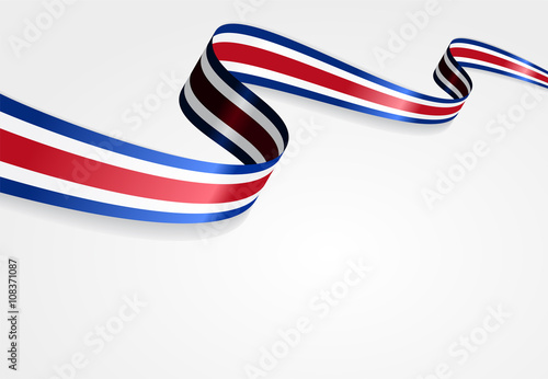 Costa Rican flag background. Vector illustration. photo