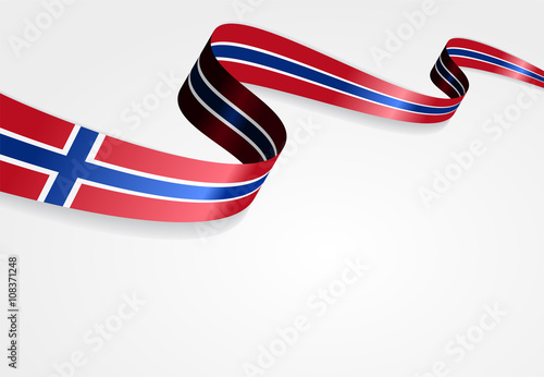 Norwegian flag background. Vector illustration.