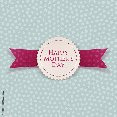 Happy Mothers Day white paper Label