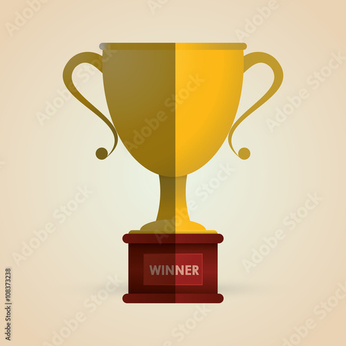 trophy icon design , editable vector