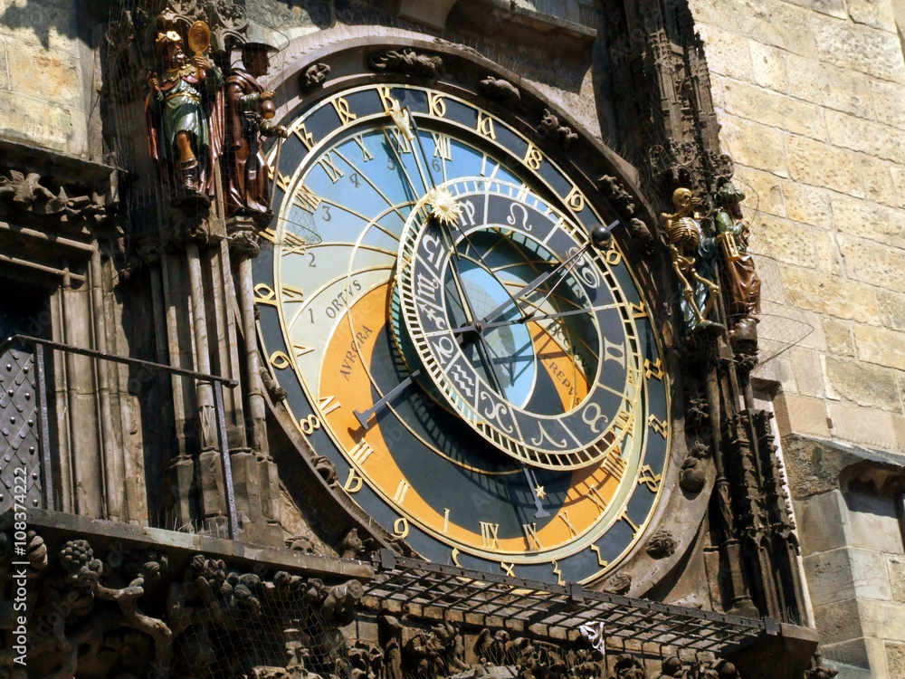 Obraz premium Detail of Astronomical Clock - Czech Republic, Prague, Old Town Square / Detail of Astronomical Clock- Czech Republic, Prague, Staromestske namesti