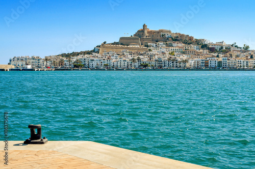Sa Penya and Dalt Vila districts in Ibiza Town, Spain photo
