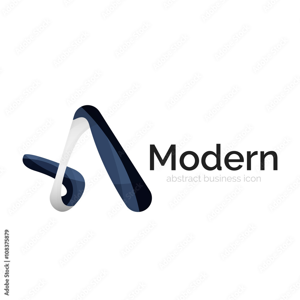 Wave ribbon logo, vector abstract shape Wave ribbon logo, vector abstract shape