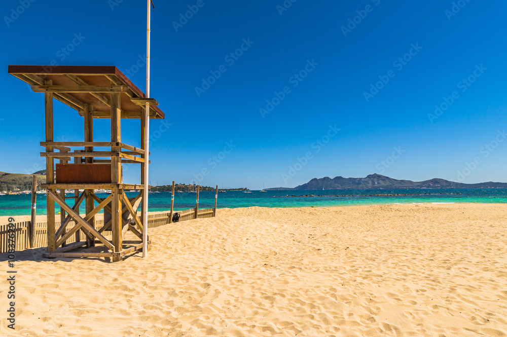 Sand Beach Majorca Coast Pollenca Spain