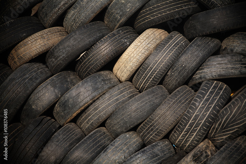 old stack tires for textured background
