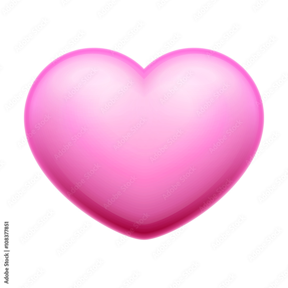 3d red Heart, valentine heart vector illustration. Isolated on white background 3d red Heart, valentine heart vector illustration. Isolated on white background