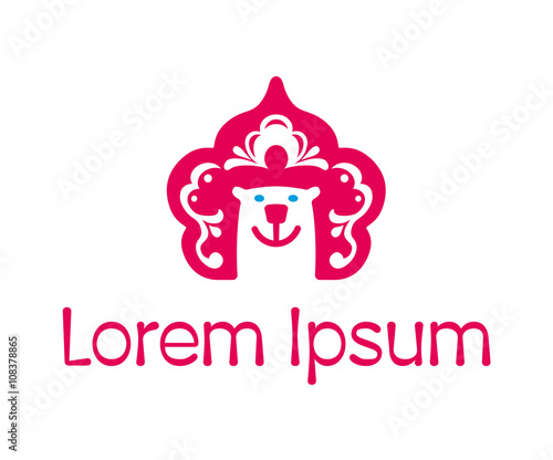 Modern logo depicting the Russian bear in the traditional Russian hat.
