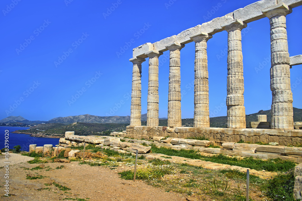temple of Poseidon at Cape Sounion Attica Greece