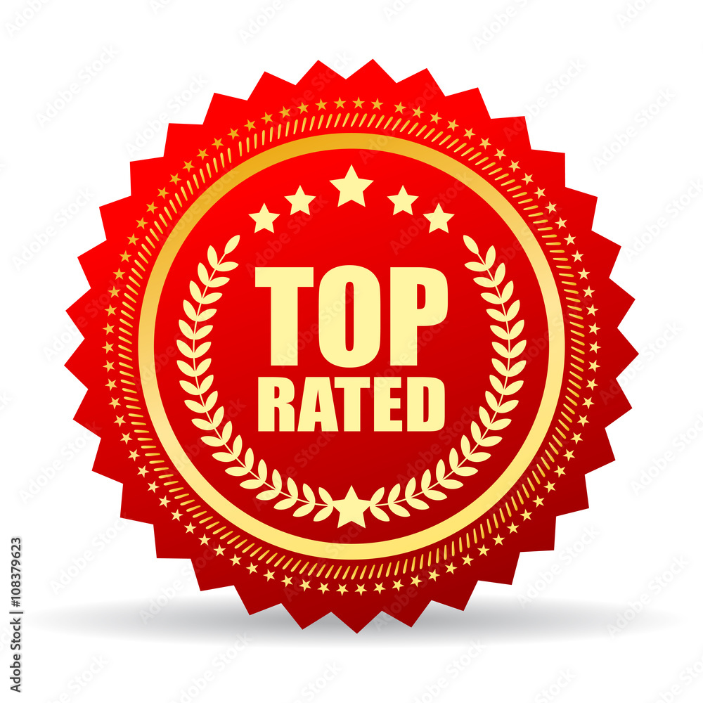 Top rated medal icon Stock Vector