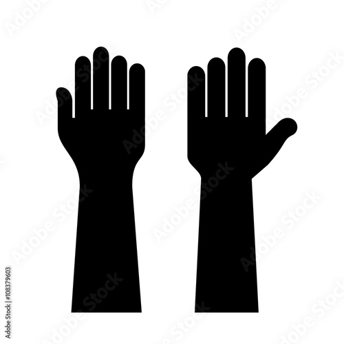 Human hands silhouette